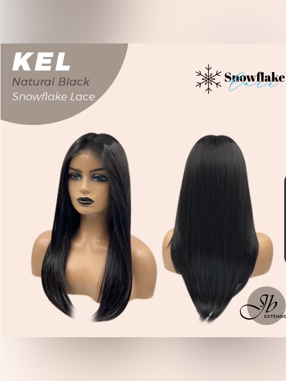 JB Extension Kel -Black Snowflake Lace Wig